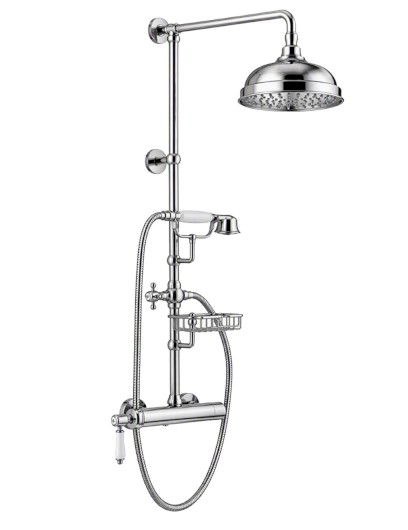 VIENNA sprchový sloup s pákovou baterií, mýdlenka, 1267mm, chrom VO139