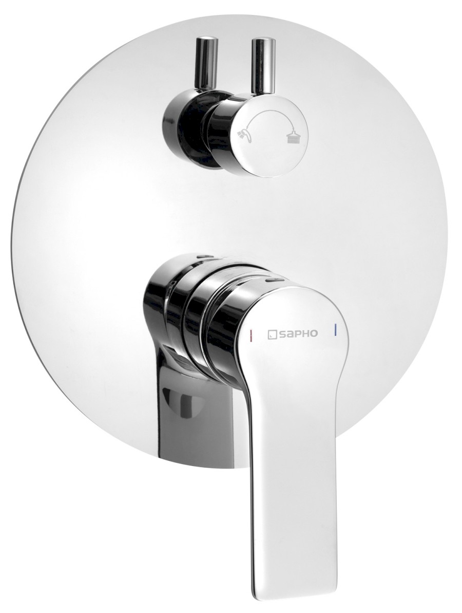 XA43 (62136) PAX podomítková sprchová baterie, 2 výstupy, otočný přepínač, chrom XA43