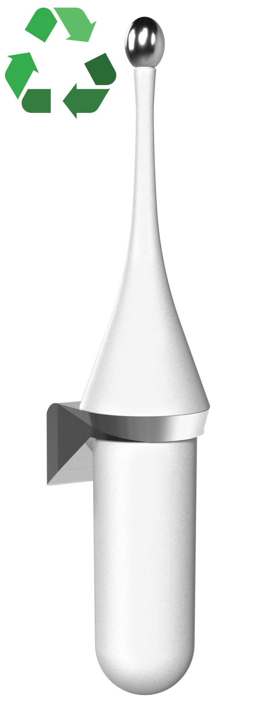 A65801AW (60555) ECOLORED WC štětka závěsná, ABS, Soft Touch, bílá A65801AW