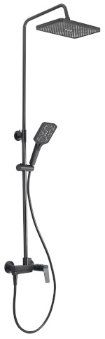 FLERY sprchový/vanový sloup s pákovou baterií, otočné ramínko, gun metal FY690GM