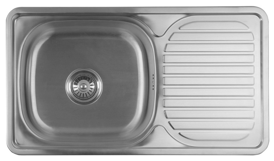 Nerezový vestavný dřez s odkapem 76x18x42cm AQ7642B