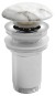 Umyvadlová výpust 5/4“, click-clack, keramická zátka, 10-50mm, bianco carrara AR900BC