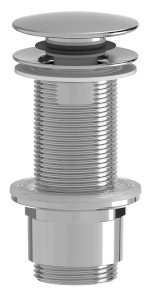 Umyvadlová výpust 5/4“, click-clack, velká zátka, 10-80mm, ABS/chrom CV1132