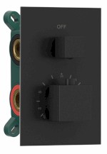 1102-32B (57941) Podomítková sprchová termostatická baterie, box, 2 výstupy, černá mat 1102-32B