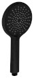 Ruční masážní sprcha, 3 režimy sprchování + režim oplach, silikon trysky, průměr 120mm, ABS/černá mat 1204-51B