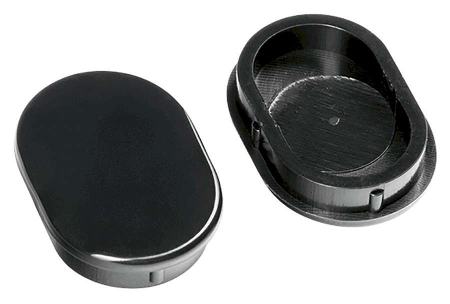 Oválná krytka vzpěry, černá mat (2ks v balení) NDES01B