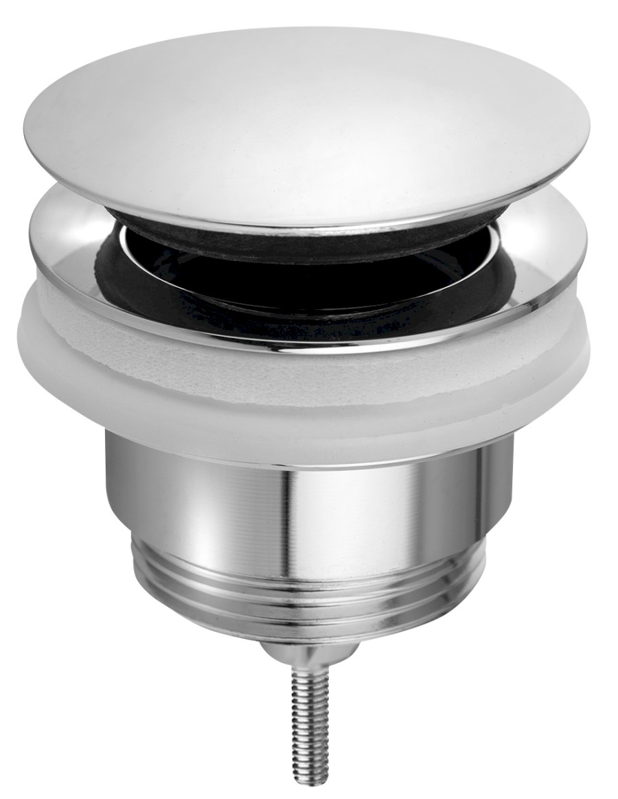 7532.310.5 (56378) Umyvadlová výpust 5/4“, click-clack, velká zátka, 10-45mm, chrom 7532.310.5