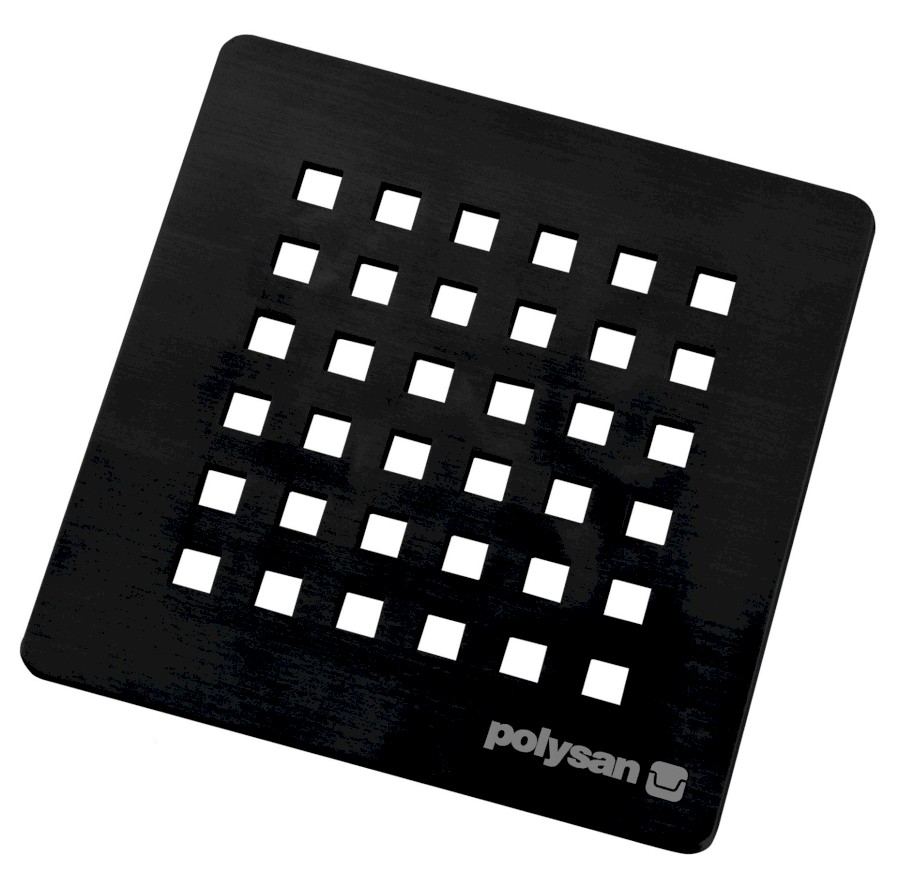 FLEXIA čtvercová krytka sifonu, černá 73247