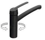 MJ125B (59618) LISON stojánková dřezová baterie, černá mat MJ125B