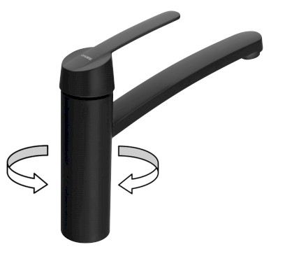 LISON stojánková dřezová baterie, černá mat MJ125B