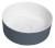THIN umyvadlo na desku, Rockstone, Ø 38 cm, bílá mat/siena WN548-42