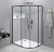 SIGMA SIMPLY BLACK čtvrtkruhová sprchová zástěna 1000x800 mm, R550, L/R, čiré sklo GS1080B