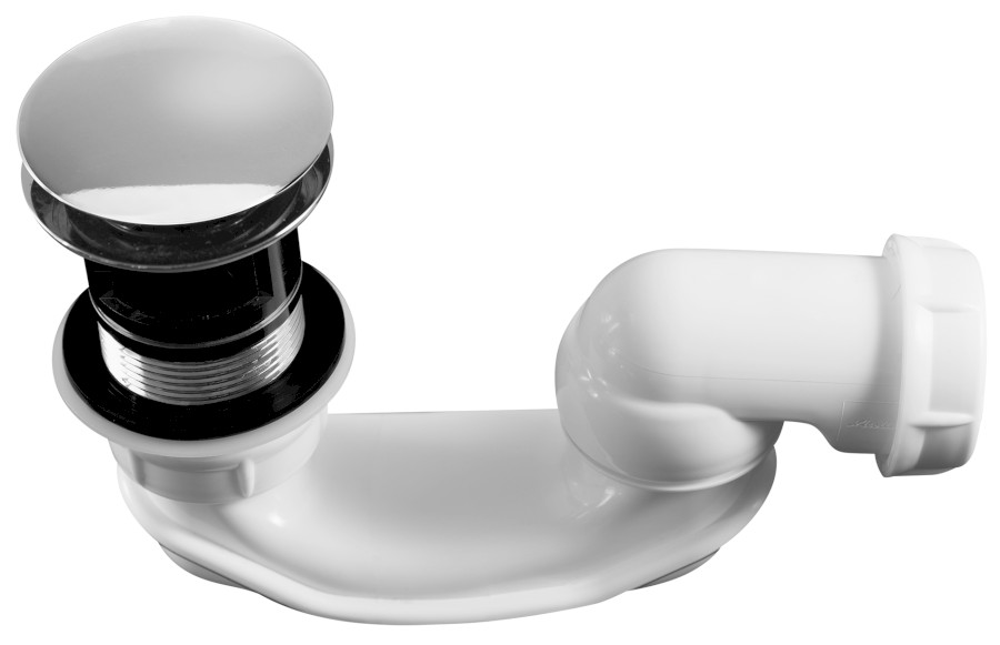 103700000172 (52996) Sifon pro vany s přepadem, průměr 50mm, DN50, krytka chrom 103700000172