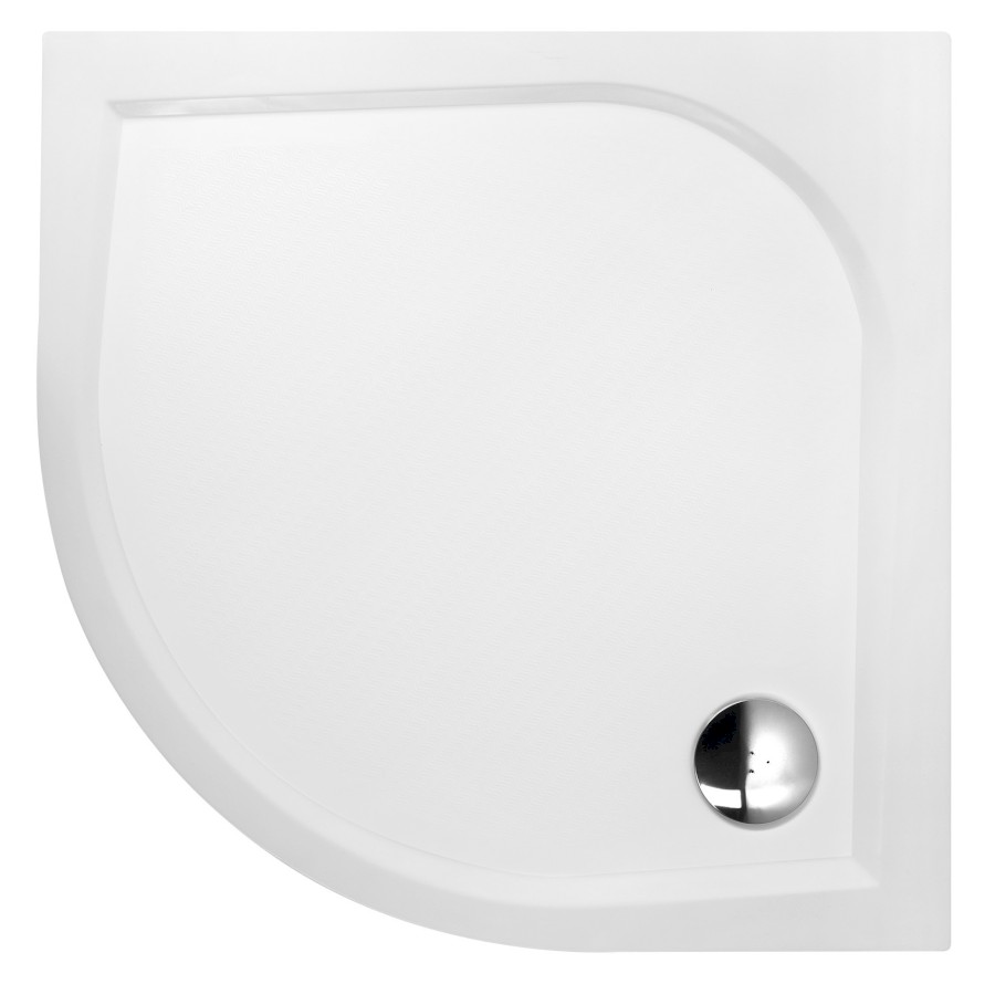 ERIKA sprchová vanička z litého mramoru, čtvrtkruh 90x90cm, R550, bílá GC559