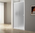 AWS120 (60907) UGGA posuvné sprchové dveře 1200mm, sklo Brick, bílá AWS120