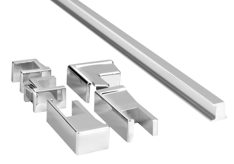 NDGT03CH (58453) TRINITY přetoková lišta, chrom NDGT03CH