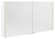ALIX galerka s LED osvětlením, 2x dvířka, 126x70x17,5cm, bílá AX126-0030