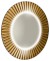 PRIDE STRIP kulaté zrcadlo s LED osvětlením v rámu ø 90cm, bronz PD954