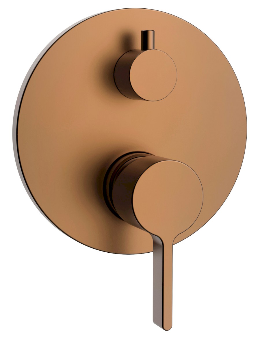 AF042PG (61557) ICONIC podomítková sprchová baterie, 2 výstupy, měď mat AF042PG