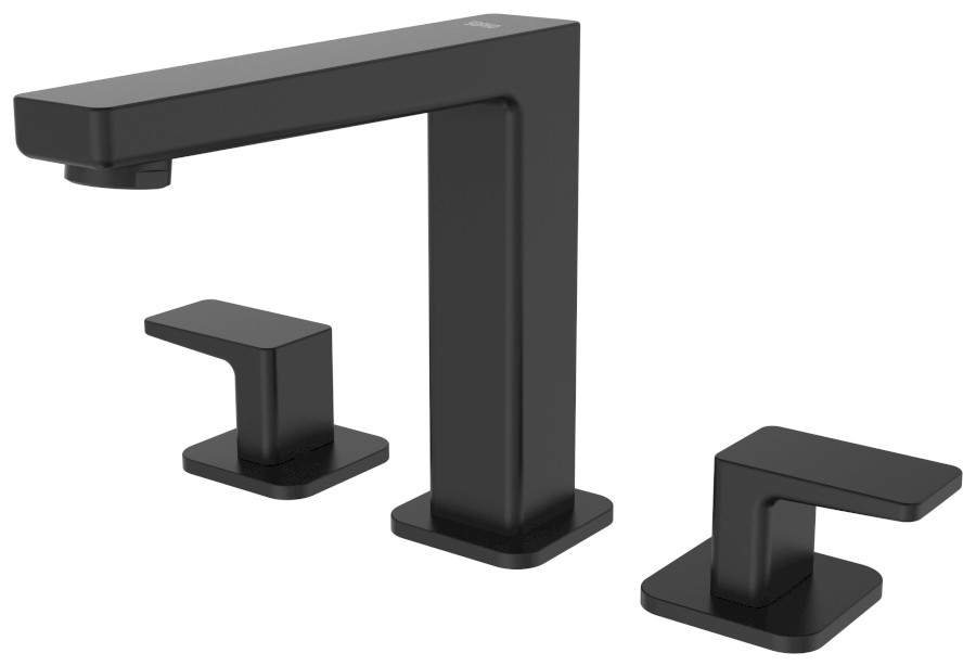 TI017B (55853) TURSI tříprvková stojánková umyvadlová baterie, černá mat TI017B