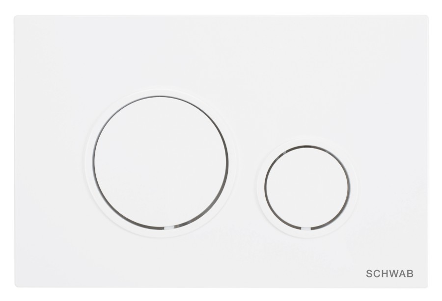 SCHWAB VELA ovládací tlačítko, 247x165 mm, bílá mat P47-0131-0400