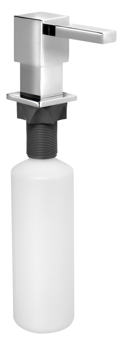 Zápustný dávkovač mýdla, hranatý, chrom SP011