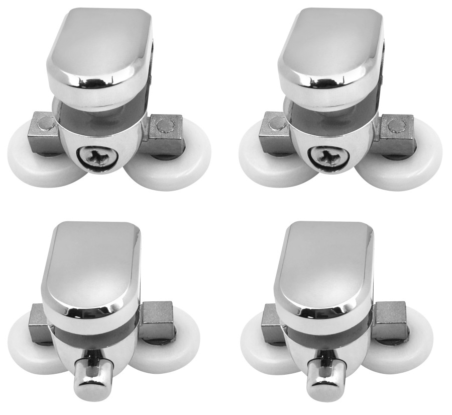 Set pojezdů 2ks horních a 2ks  spodních, chrom SPAT04C