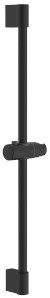 Sprchová tyč, posuvný držák, kulatá, 708mm, ABS/černá mat 1202-02B