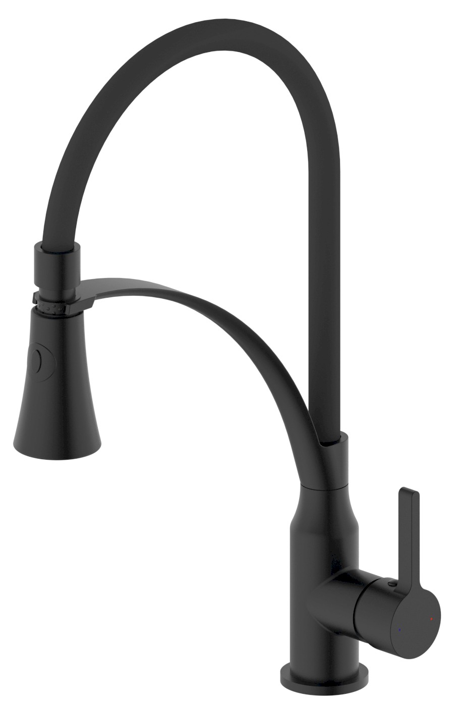 HT430B (59620) HEBE stojánková dřezová baterie se sprškou, černá mat HT430B