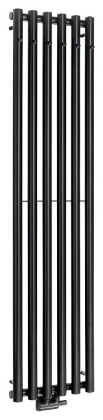 IZ132T (62279) PILON otopné těleso 418x1800mm, se šesti háčky pro ručník, černá mat IZ132T
