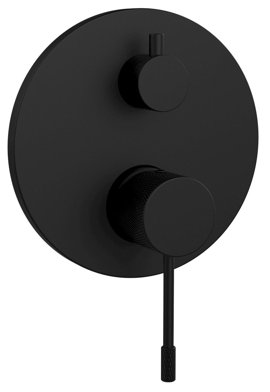 SOLARIS podomítková sprchová baterie, 2 výstupy, černá mat WD042B