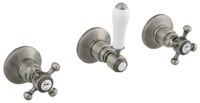 ANTEA podomítková sprchová baterie, 2 výstupy, nikl SET305-108