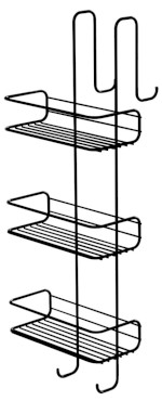 248614 (56781) CHROM LINE police do sprchy závěsná, 240x680x220mm, černá mat 248614