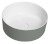 THIN umyvadlo na desku, Rockstone, Ø 38 cm, bílá mat/verde WN548-44