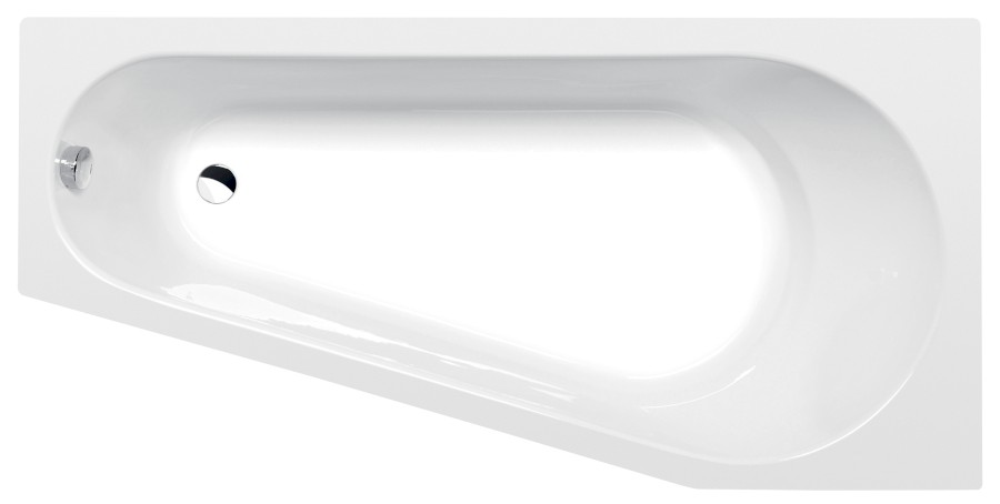 PROJEKTA R asymetrická vana 160x80x44cm, bílá 21111