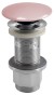 Umyvadlová výpust 5/4“, click-clack, betonová zátka, 10-80mm, růžová pololesk AS921