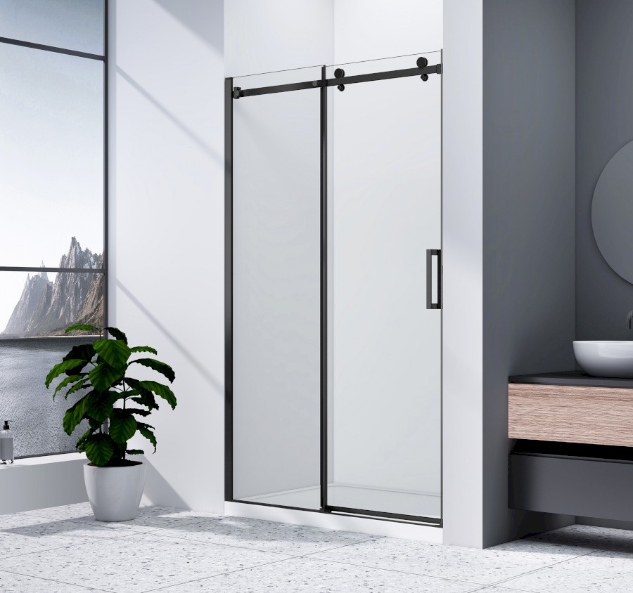 GD4614B (55545) DRAGON BLACK sprchové dveře 1400mm, čiré sklo GD4614B