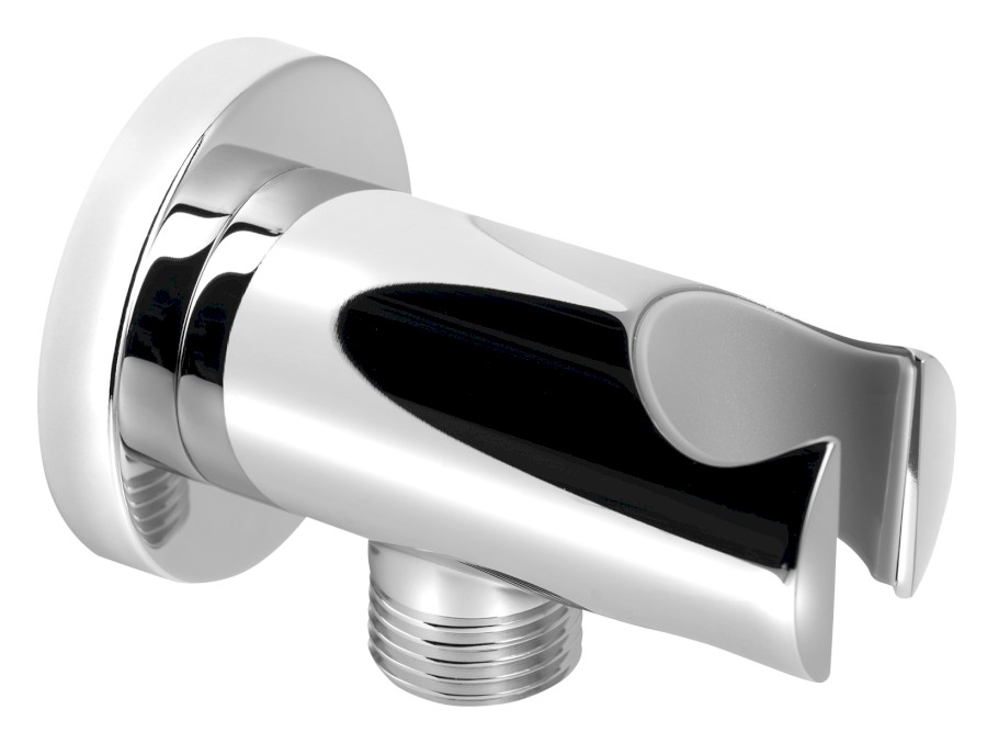 1205-09 (2313) Držák sprchy kulatý, pevný, s vyústěním, chrom 1205-09