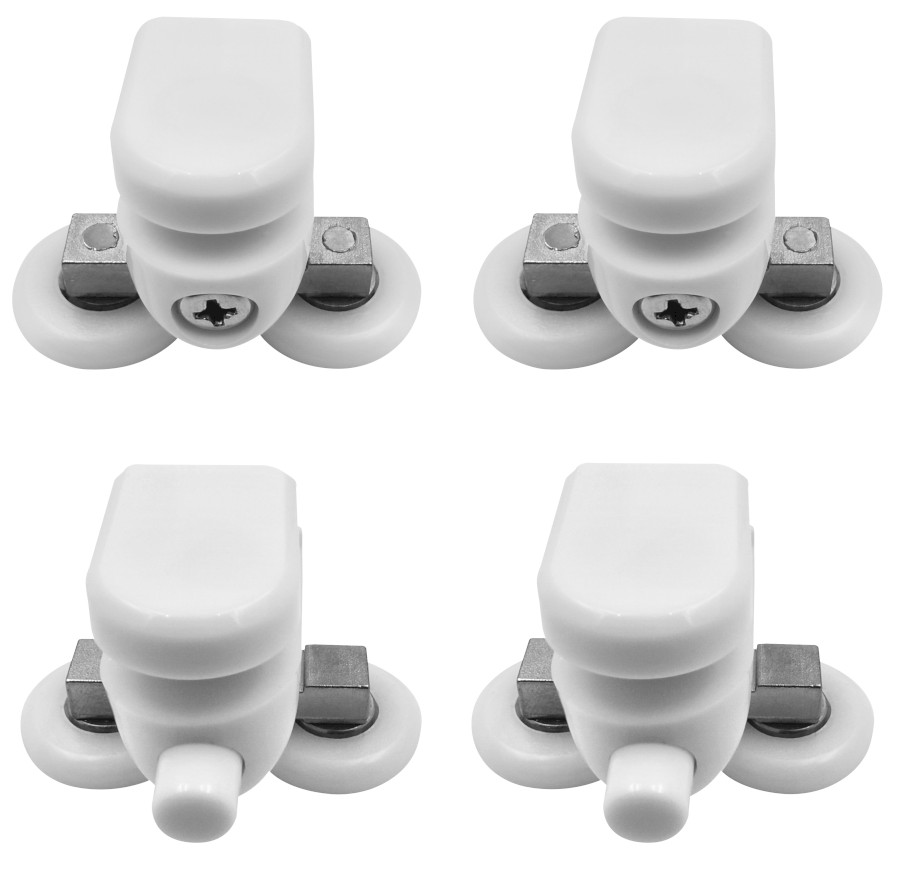 Set pojezdů 2ks horních a 2ks  spodních, bílá SPAT04W