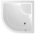 Sprchová vanička akrylátová, čtvrtkruh 80x80x28cm, včetně nožiček, R550 C83