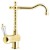 KIRKÉ CRYSTAL stojánková dřezová baterie, páčka krystal, zlato KI14KZ