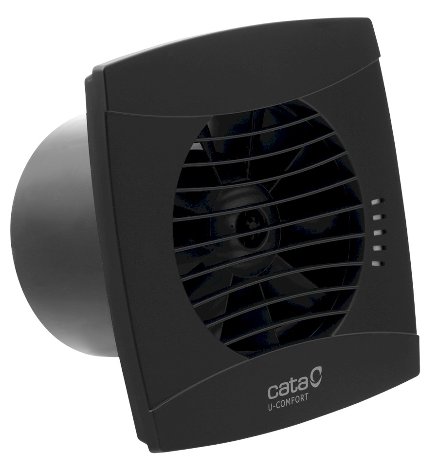 UC-10 TH koupelnový ventilátor axiální s automatem, 8W, potrubí 100mm, černá 01202200