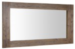 BRAND zrcadlo v dřevěném rámu 130x70cm, mořený smrk BA061S