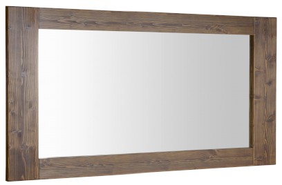 BRAND zrcadlo v dřevěném rámu 130x70cm, mořený smrk BA061S