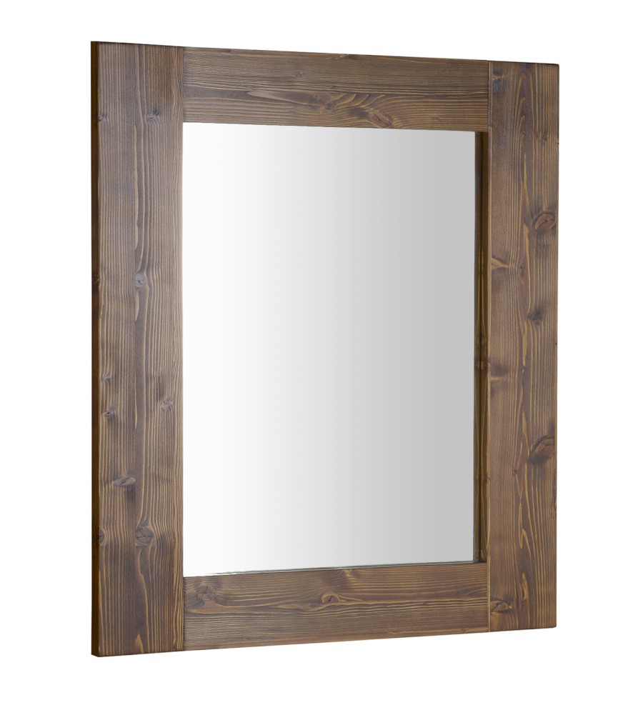 BRAND zrcadlo v dřevěném rámu 60x80cm, mořený smrk BA058S