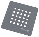 TRENECA čtvercová krytka sifonu, šedá mat 85999.31