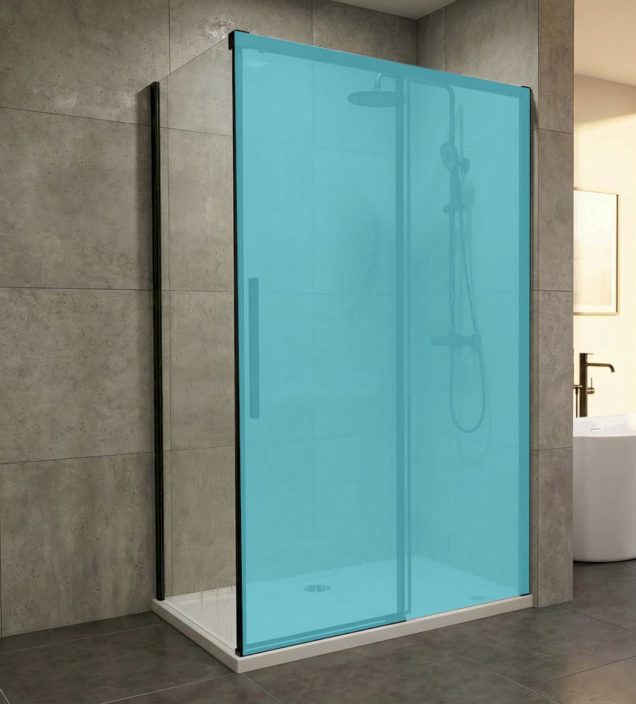 LUXOR BLACK boční stěna 800mm, čiré sklo GU5680B