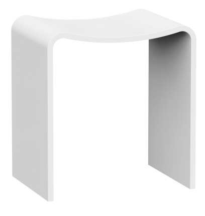 KORAL koupelnová stolička 40x43x30cm, solid surface, bílá mat WF462