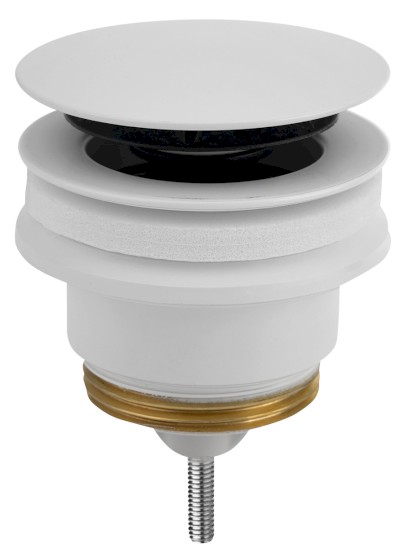 Umyvadlová výpust 5/4“, click-clack, velká zátka, 10-45mm, bílá mat 7532.310.5XD