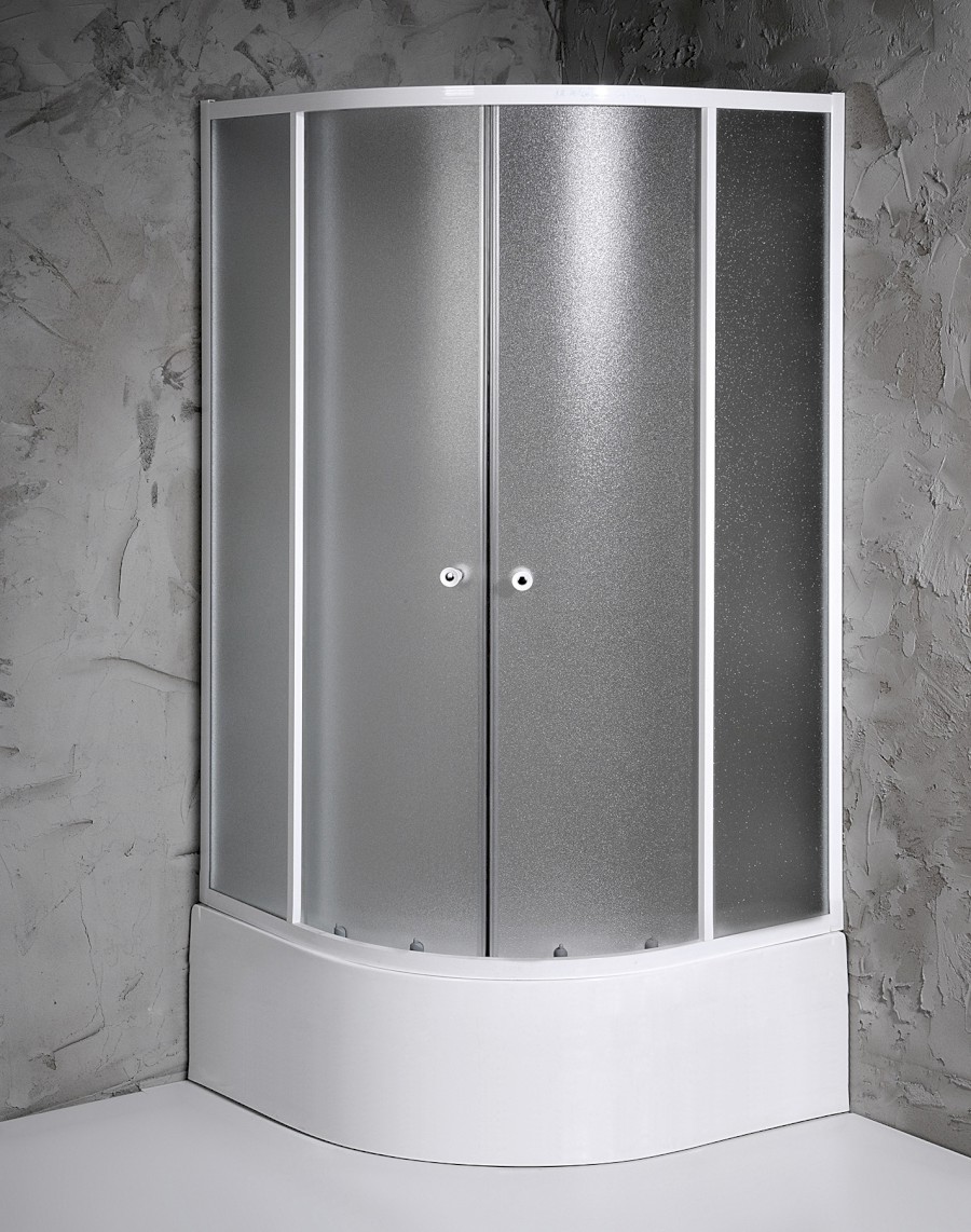 BTR903 (33733) ARLEN čtvrtkruhová sprchová zástěna 900x900x1500 mm, sklo Brick BTR903